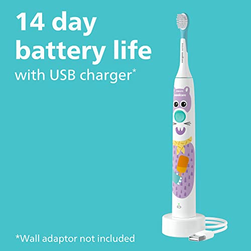 Philips Sonicare for Kids Electric Toothbrush, Design a Pet Edition 1 Count (Pack of 1)