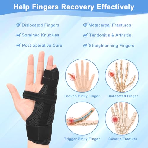 Pinky Finger Splint for Broken Trigger Finger Arthritis Pain Relief, M Medium