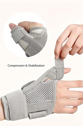 Carpal Tunnel Wrist Brace Thumb Spica Splint Breathable Adjustable Support for Arthritis Tendonitis Pain Relief