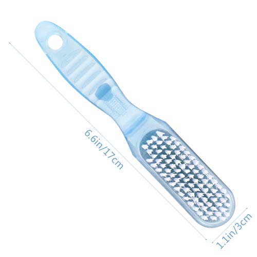 Healifty 2-in-1 Foot File Nail Brush with Ergonomic Non-Slip Handle and Soft Bristles for Nail Dust Cleaning Dead Skin Removal and Foot Care at Home or Travel 6.69X1.18X1.57In