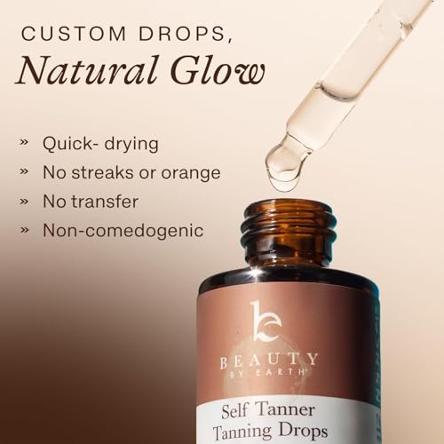 Self Tanning Drops for Face - USA Made with Organic & Natural Ingredients 1 Fl Oz (Pack of 1) Dark