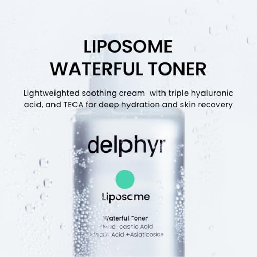 Liposome Waterful Toner, Soothing & Hydrating Toner for Sensitive Skin with Centella Asiatica TECA, Korean Skincare for Trouble Care (6.76 fl. oz, 200ml)