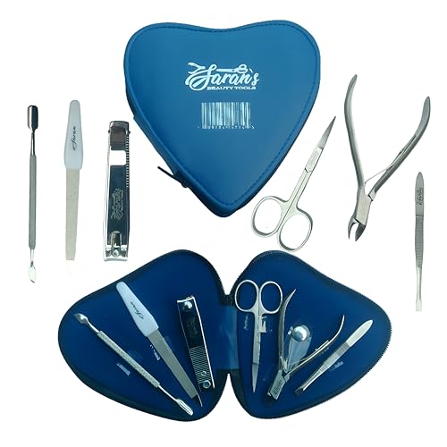 Professional 6-Piece Manicure Instruments Kit – Made with German Quality heavy-duty stainless steel, and rust-free. Grooming gift set for Men & Women