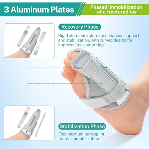 lefeke Bunion Corrector for Women & Men, Big Toe Straightener with Hallux Valgus Pain Relief, Adjustable Orthopedic Bunions Splint for Day/Night Support (Grey-Left) Left