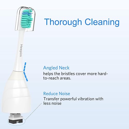 Replacment Heads Compatible with Philips Sonicare, for E-Series Essence, for Xtreme, for Elite, for Advance, and for CleanCare Electric Toothbrush, Toothbrush Replacment Heads Refills, 6 Pack 6-pack