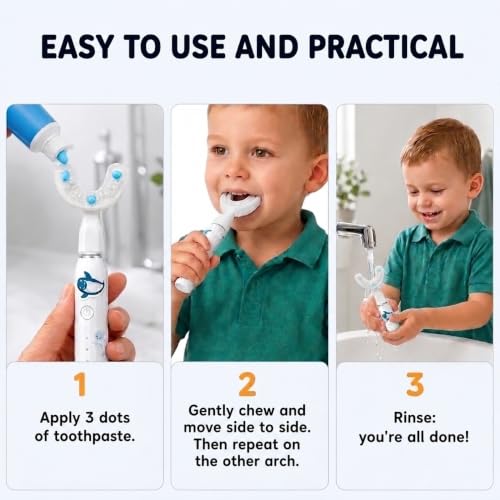 Y-Brush CES Award U-Shaped Kids Electric Toothbrush KidsBrush, Ages 4-12 News for children