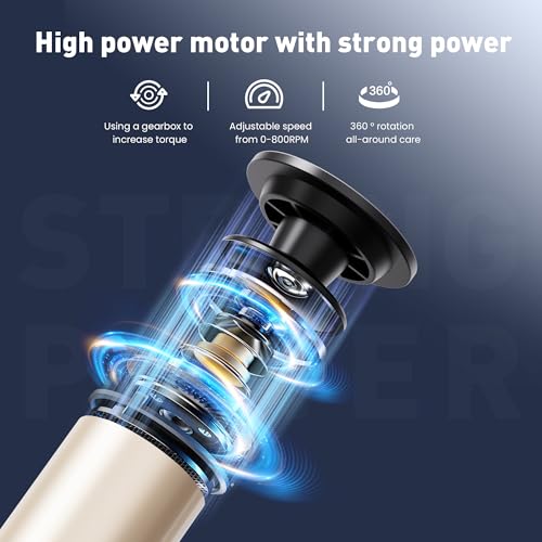 Electric Foot Callus Remover,2 in1 Rechargeable Callus Remover for Feet,9-Speed Cordless Electric Foot File Nail Grinder,Foot Scrubber Pedicure Tools for Dead Skin Dry Cracked Feet(Fold Gold) Gold Fold