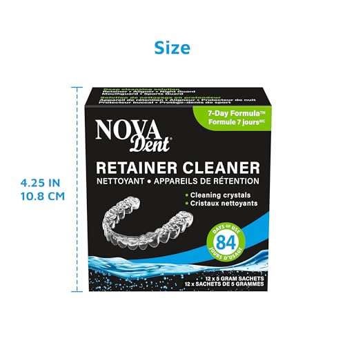 Novadent Retainer Cleaner - 168-Day (2 x 12 sachets) 12 Count (Pack of 2)