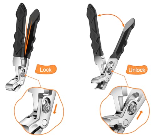 Toenail Clippers for Seniors – Non-Slip Long Handle, Curved Head & Ergonomic Design, Ideal for Arthritic Hands, Thick Nails, Men & Women, 18-Month Replacement Warranty