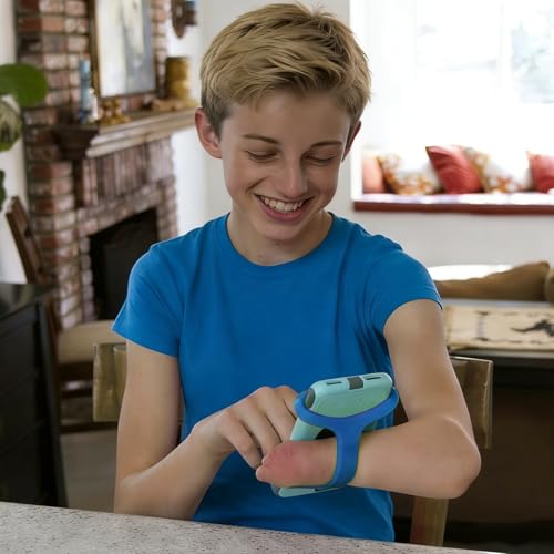 2 Pack Silicone Universal Cuff,Assistive Hand Grip Holder for Special Needs,Mobility Daily Living Aid, Therapy BLUE
