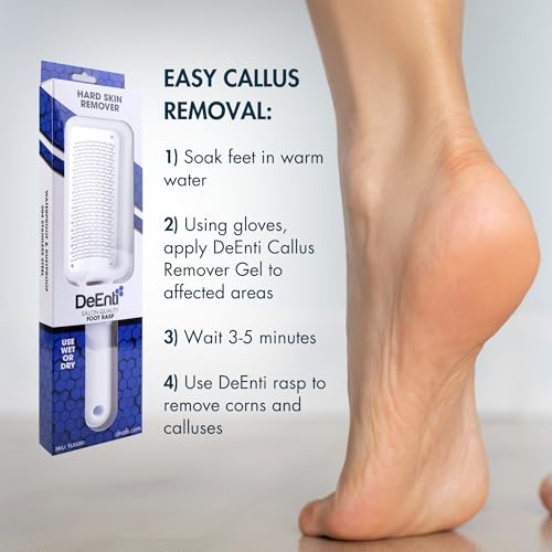 DeEnti Metal Foot Rasp, Stainless Steel Foot Callus Remover Tool for Feet