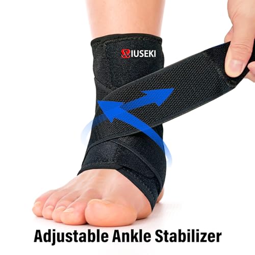 2 Pack Ankle Brace Stabilizers,Ankle Sprain Pain and Discomfort for Men & Women Injury Recovery Ankle Support,for Running Volleyball Basketball(Small) Small