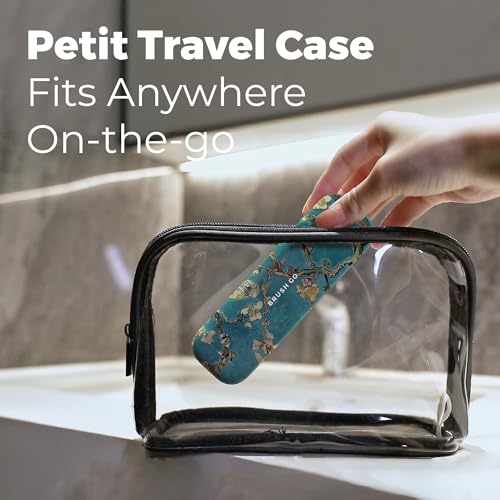 MIPOW Brush GO SlimPro i4 Electric Toothbrush Rechargeable Smart Ultra Sonic 3 Modes, Travel Case & Ceramic Dock, 60Day Battery Soft Bristles 2 Heads IPX7 Waterproof, Color-Almonde Edition