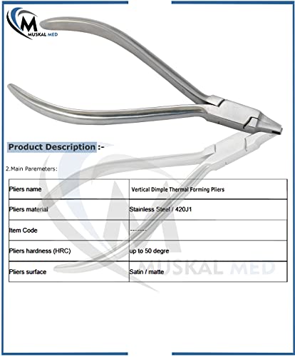 Orthodontic Dental Vertical Dimple Pliers Thermal Forming Retainer Clear Aligner Braces Plier