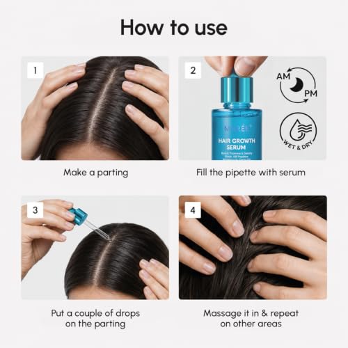 MAREE Hair Growth Serum - Caffeine Peptides Castor Rosemary Oil for Hair Growth - Products for Women & Men - Hair Oils for Hair Growth - Hair Regrowth Tonic - Scalp Serum - Suero Para El Cabello 1 Count (Pack of 1)