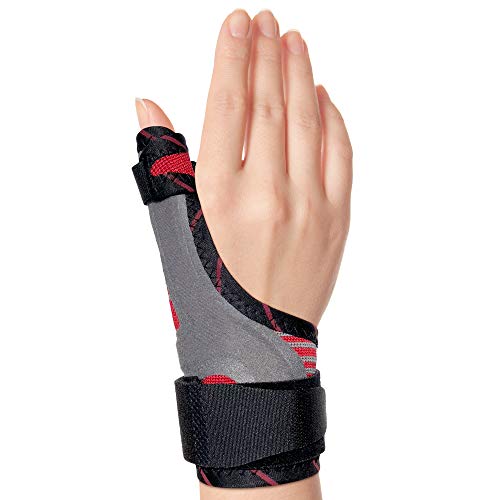 ORTONYX Thumb Immobilizer Brace Thumb Spica Support Splint Left/Right Hand M-L Gray/Red
