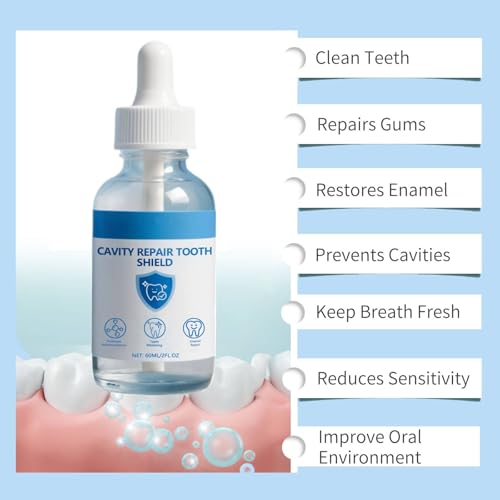 Cavity Healing Tooth Armor Liquid | Nudenta Odontic Repair | Teeth Whitening with Remineralization Drops | Protects Tooth Enamel and Helps Keep Gum Healthy | Hydroxyapatite | 60 ML