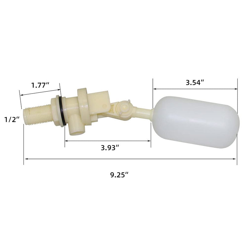 1/2 Inch Float Ball Valve,Water Float Valve for Automatic Livestock Waterer Bowl, Horse Goat Dog Water Trough,Pool, Aquariums(2 pack) 2 - BeesActive Australia
