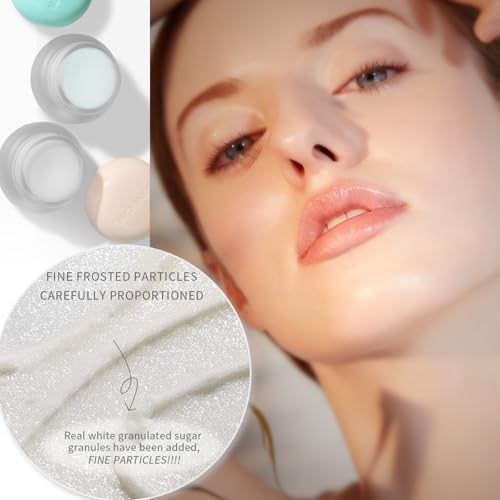 Lip Scrub, Sugar Scrub, Exfoliating & Moisturizing Lip Balm, Spatula Included, 2 Scents (#Coconut) #1Coconut