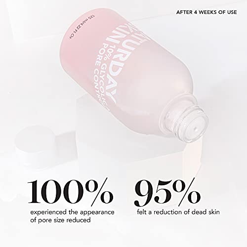 Saturday Skin Pore Clarifying Glycolic Acid Toner: Pore Minimizer Face Pore Toner