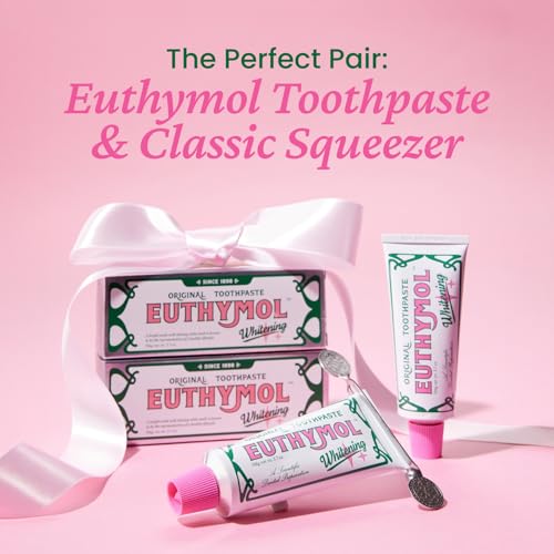 EUTHYMOL Vintage Silver Whitening Duo - Whitening Toothpaste & Squeezer Set