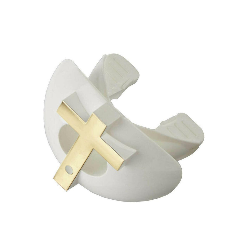 Battle Sports Cross Oxygen Football Mouthguard - Superior Airflow & Better Performance, Maximum Protection & Breathability Football Mouthpiece, Works with Braces One Size Gold/Black