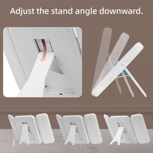Tri-fold Vanity Mirror with Light,1X/5X/10X/20X/30X Makeup Magnifying Mirror with Lights,Rechargeable Travel Makeup Mirror with Foldable Stand,Dimmable in 3 Colors,Touch Control White