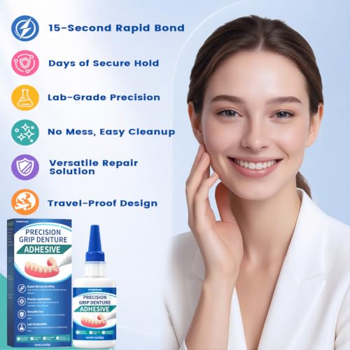 Dental Lab Instant Bonding Dental Glue for Dentures & Lab Tools, 1oz