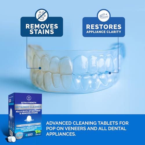 Retainer Cleaners Bundle | Aligner & Retainer Cleaner Fresh Foam | Retainer Cleaner Tablets for Invisalign Approved for Ultrasonic Cleaners 4-Month Supply