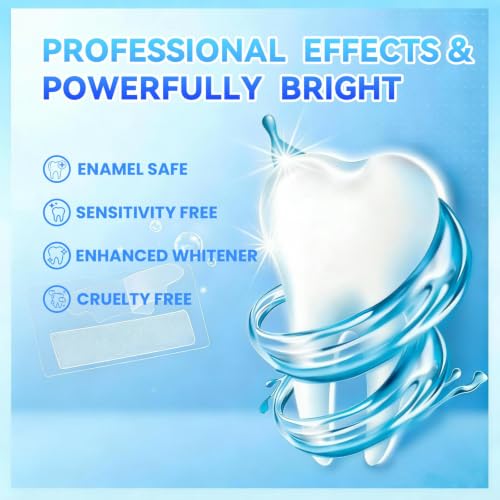 Teeth-Whitening Strips for Sensitive Teeth - Teeth Whitening Kit Professional Effects, Teeth Whitener for Enamel Safe, 14 White Strips (7 Day Treatment) Remove Stains for a Brighter Smile, Mint 14 Count (Pack of 1)