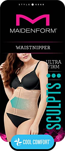 Maidenform Women's Shapewear Waist Nipper Ultra Firm Control Trainer Small Body Beige