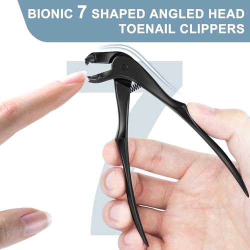 2026 Long Handle Toenail Clippers for Seniors, Angled Head Very Sharp Nail Clippers with Wide Opening for Men Wome, Toenail Clipper with Catcher for Thick Toenails and Fingernails