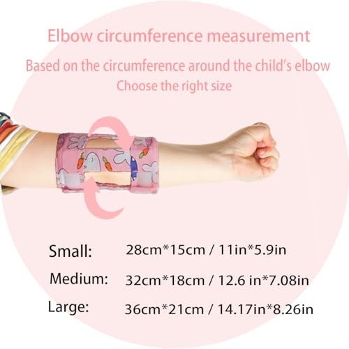Prevention of face scratching, thumb-sucking habits, pulling on IV lines Child elbow immobilizers, splints and arm restraints, Infant child to prevent hand-to-face habits (Pink, Medium) Pink