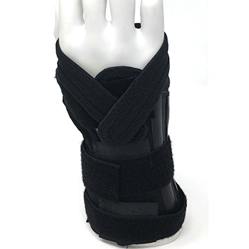 OTC Reversible Wrist Splint, Cock-up Lacing, Knit Elastic Black Medium