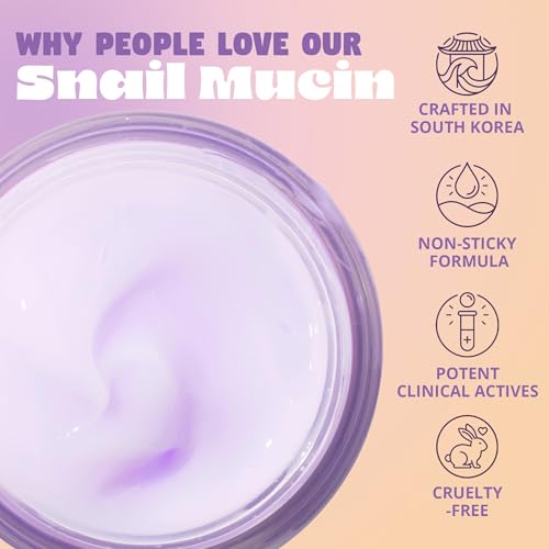 Moon Milk Snail Mucin Moisturizer Gel Cream (3.52 oz) Korean Snail Mucin Serum Cream that Replenishes Moisture & Leaves Skin Brighter, Plumper, Soothed & Smooth 3.52 Fl Oz (Pack of 1)