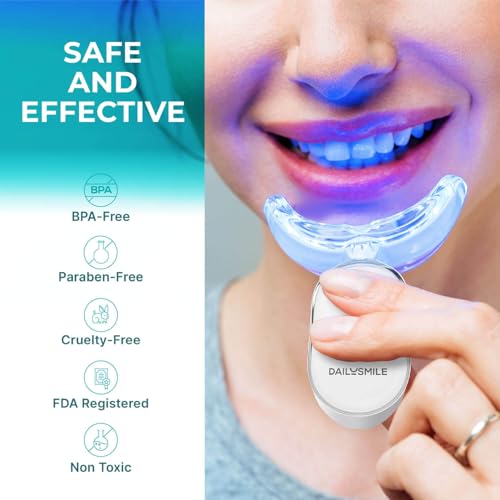 Teeth Whitening Kit with LED - Formulated for Sensitive Teeth, Hands-Free, Waterproof LED Light and 4 Gel Pens, Instant Results 1 Count (Pack of 1) Teeth Whitening Kit With Led Light