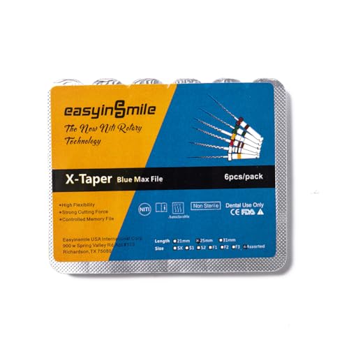 Dental Endo Files X3-Blue Max 25MM Endodontic Root Canal Treatment Rotary Files (6PCS X3-Taper Blue MAX Files) 6PCS X3-TAPER BLUE MAX Files