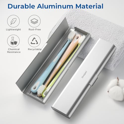 Extra Soft Toothbrush, and Wider Aluminum Toothbrush Case