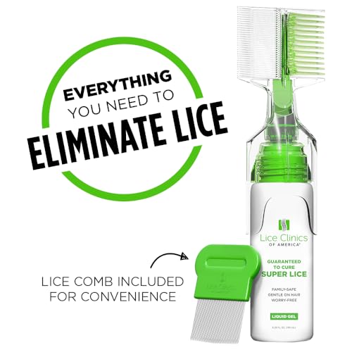 Lice Treatment Kit by Lice Clinics-Guaranteed Cure for Super Lice-Safe, Non-Toxic (Complete Kit with 5.25oz Shampoo, Metal Comb & More)