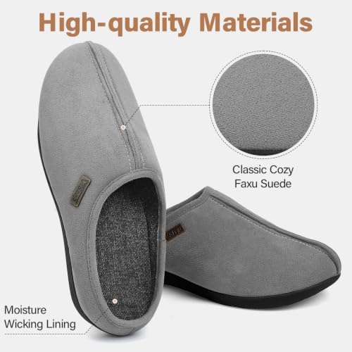 V.Step Orthopedic Slippers with Arch Support Women Men 7 Wide Women/6 Men Grey