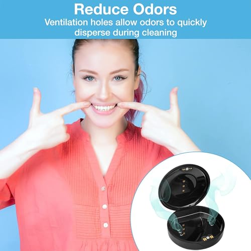 Tilcare UVC Retainer Case for Invisalign Dental Aligner with UV Light for Aligners, Retainers, Mouth Guard, Whitening Trays - Remove Odors