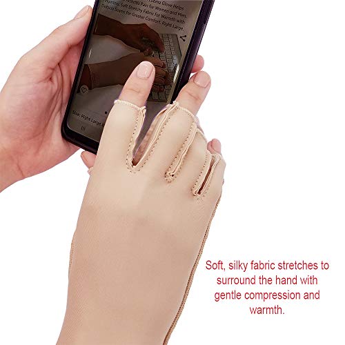 Norco Therapeutic Compression Edema Glove Helps Swelling and Arthritis Pain for Women and Men. Fingerless. Soft Stretchy Fabric for Warmth. Outside Seams for Greater Comfort. Right X-Small Youth.