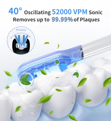 Sonic Toothbrush with Travel Case, AI Display, 4 Modes, Pressure Sensor