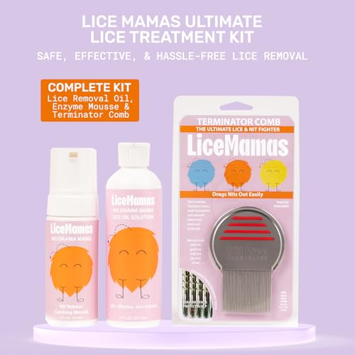 Ultimate Lice Treatment Kit, Oil Mousse Comb, Kids & Adults