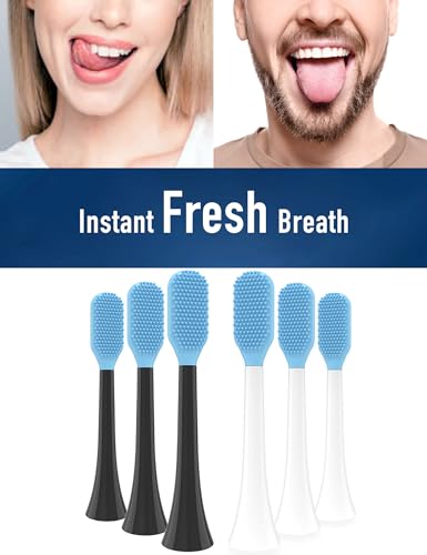 Tongue Brush Heads Compatible with Philips Sonicare Toothbrush White 1 Count (Pack of 3)