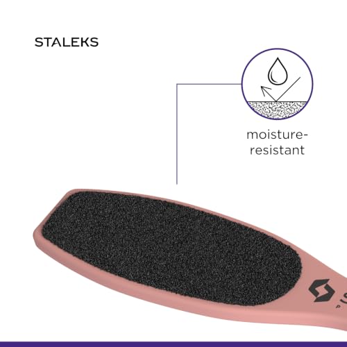 STALEKS Beauty & Care 20/3 Foot File, 100/180 Grit, Pink Callus Remover Straight with Pink Covering