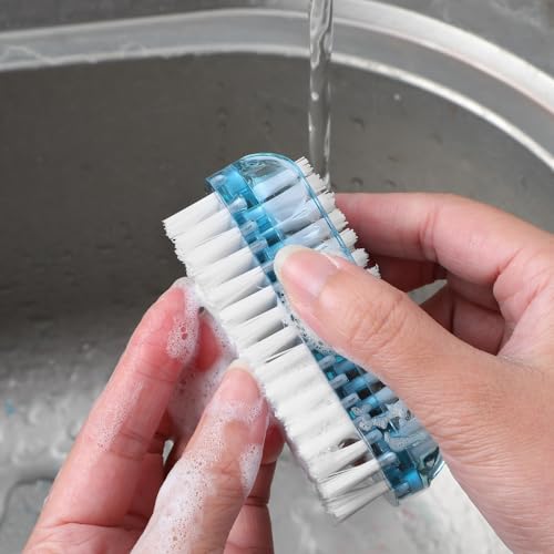 2PCS Two Sided Nail Brush Scrub Fingernail Brushe,with Non Slip Grip