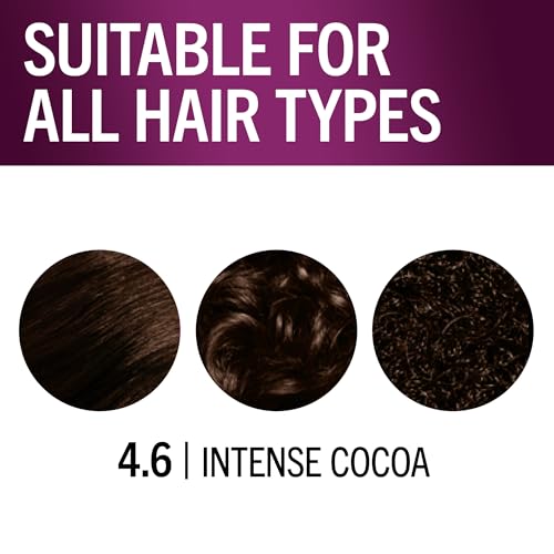 Schwarzkopf Keratin Permanent Hair Dye Cream, 4.6 Intense Cocoa, Professional Quality Color for Up to 100% Gray Coverage, Bond Enforcing System (Pack of 2) 1 Count (Pack of 2)