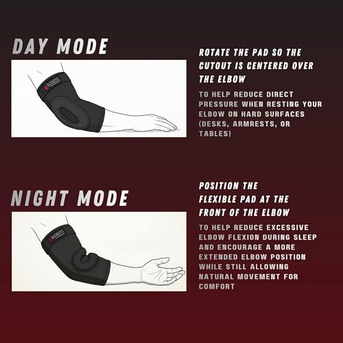 CubiFloat™ Elbow Sleeve – Adjustable Elbow Support for the Cubital Tunnel, Ulnar Nerve Pressure Relief & Sleep Positioning Small