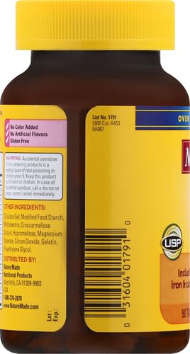 Nature Made Women's Multivitamin Tablets, 90 Count for Daily Nutritional Support† (Packaging May Vary)